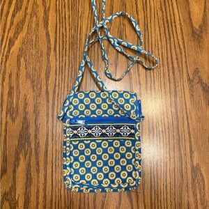 Y2k Vera Bradley Mini Hipster Riviera Blue Crossbody Bag Rivera Handbag Purse